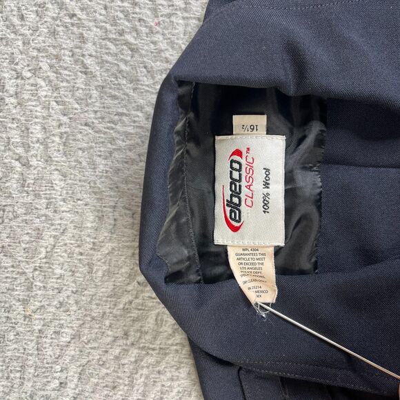 Elbeco Shirt Men 16 1/2 Blue 100% Wool Police Tactical Uniform Detective Work - Picture 4 of 10